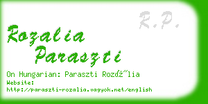 rozalia paraszti business card